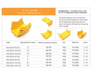 45° 弯上光纤槽